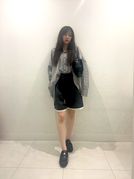 「RODE SKO（ロデスコ）のアイテム」を使った、yutsukiさん（レディース・154cm）の夏コーディネート