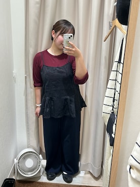 「アイテム（バレエシューズ）」を使った、ユカさん（レディース・155cm）の秋コーディネート