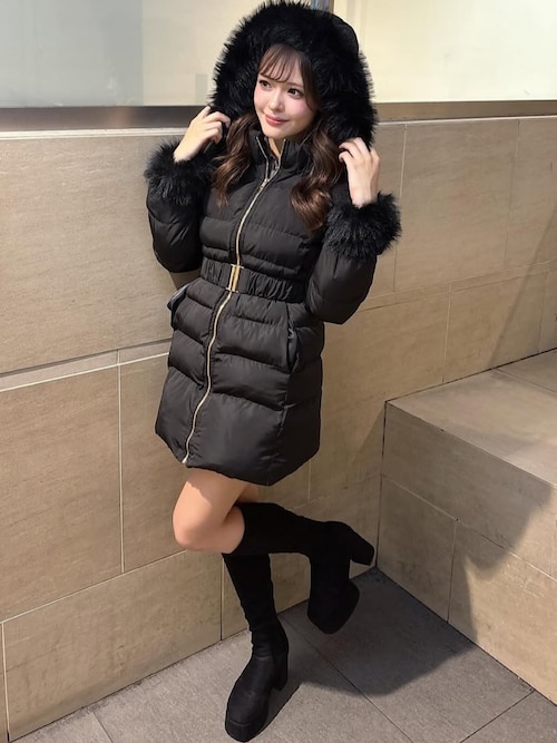 セール】ロングウエストマークダウンコート（ダウンジャケット/コート