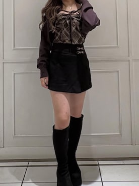 リボンキャミボレロアンサンブルニットを使った人気ファッション