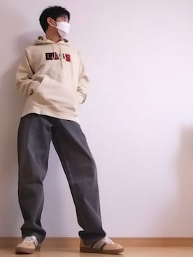 「アイテム（パーカー）」を使った、田野尻さん（メンズ・170cm）の秋コーディネート