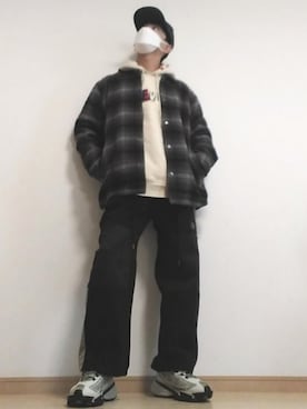 「アイテム（帽子）」を使った、田野尻さん（メンズ・170cm）の秋コーディネート