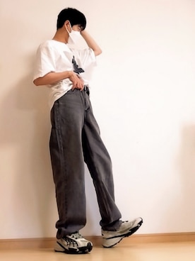 「アイテム（ベルト）」を使った、田野尻さん（メンズ・170cm）の秋コーディネート