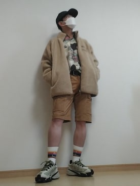 「アイテム（レッグウェア）」を使った、田野尻さん（メンズ・170cm）の秋コーディネート