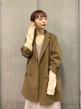 「Coming soon…」｜「アイテム（ワンピース/ドレス）」を使った、hamamoto hiyoriさん（レディース・156cm）の春コーディネート