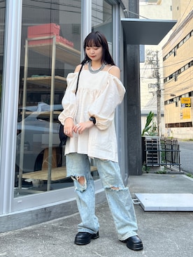「今日のコスメと服」｜「アイテム（キャミソール）」を使った、hamamoto hiyoriさん（レディース・157cm）の夏コーディネート