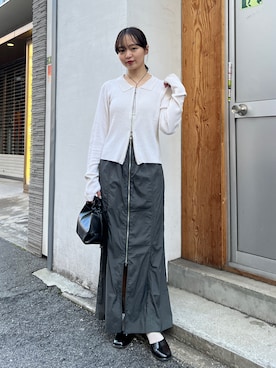「今日のコスメと服」｜「アイテム（パンプス）」を使った、hamamoto hiyoriさん（レディース・157cm）の冬コーディネート