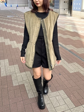 「Coming soon…」｜「アイテム（ブーツ）」を使った、hamamoto hiyoriさん（レディース・156cm）の秋コーディネート