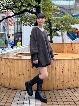 「Coming soon…」｜「アイテム（ブーツ）」を使った、hamamoto hiyoriさん（レディース・157cm）の冬コーディネート