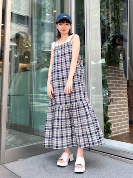 「Coming soon…」｜「アイテム（キャップ）」を使った、hamamoto hiyoriさん（レディース・156cm）の夏コーディネート
