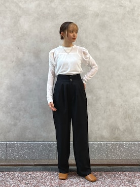「Kastane（カスタネ）のアイテム（その他シューズ）」を使った、hamamoto hiyoriさん（レディース・156cm）の冬コーディネート