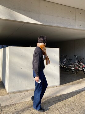 「Lee（リー）のアイテム（スウェット）」を使った、Sさん（メンズ・172cm）の冬コーディネート