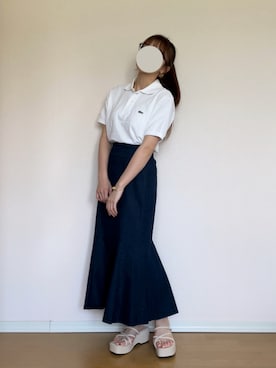 「ラコステ」｜「アイテム（アクセサリー）」を使った、yyuuun17さん（レディース・153cm）の夏コーディネート