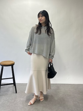 「mio notis（ミオノティス）のアイテム（サンダル）」を使った、krn563さん（レディース・162cm）の春コーディネート