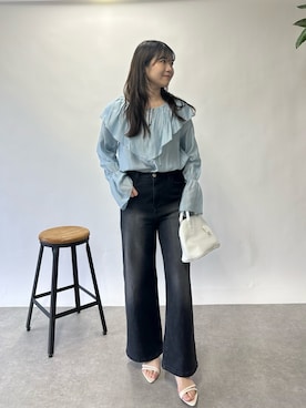 「mio notis（ミオノティス）のアイテム（サンダル）」を使った、krn563さん（レディース・162cm）の春コーディネート