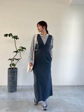 「ファッションを楽しもう」｜「アイテム（ジャンパースカート）」を使った、krn563さん（レディース・162cm）の秋コーディネート