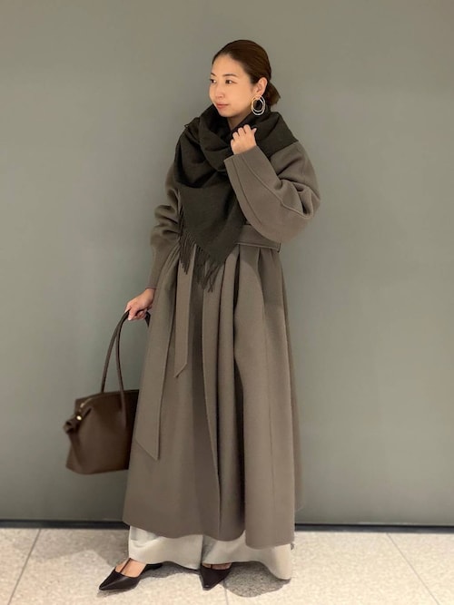 Chaos ノーカラーコート ベージュ カオス アールスーペリアノーカラー