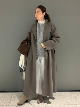 「アイテム（ストール/ショール）」を使った、chaos_misaさん（レディース・161cm）の秋コーディネート