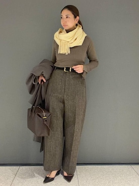 「アイテム（ノーカラーコート）」を使った、chaos_misaさん（レディース・161cm）の秋コーディネート