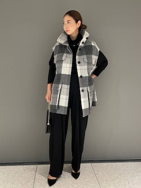 「Chaos（カオス）のChaos(カオス)/◇佐藤佳菜子さんYouTube紹介◇　レダリーハイネックプルオーバー　【セットアップ可】（ニット/セーター）」を使った、chaos_misaさん（レディース・161cm）の秋コーディネート