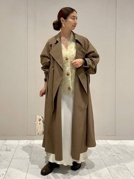 「Chaos（カオス）のアイテム（トレンチコート）」を使った、chaos_misaさん（レディース・161cm）の秋コーディネート