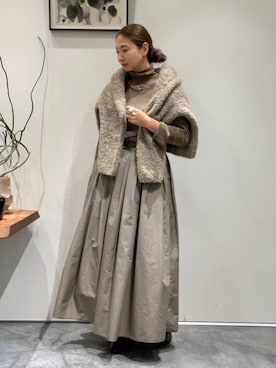 「Chaos（カオス）のChaos(カオス)/◆坪田あさみさんInstaLIVE紹介◆　 ペルシアモールニットプルオーバー（ニット/セーター）」を使った、chaos_misaさん（レディース・161cm）の秋コーディネート