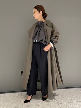 「アイテム（トレンチコート）」を使った、chaos_misaさん（レディース・161cm）の秋コーディネート
