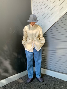「Nine Tailor（ナインテイラー）のアイテム（帽子）」を使った、さったくさん（メンズ・175cm）の冬コーディネート