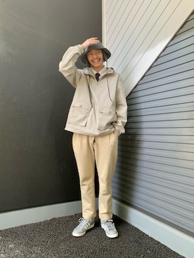 「スウエット」｜「アイテム（マウンテンパーカー）」を使った、さったくさん（メンズ・175cm）の冬コーディネート