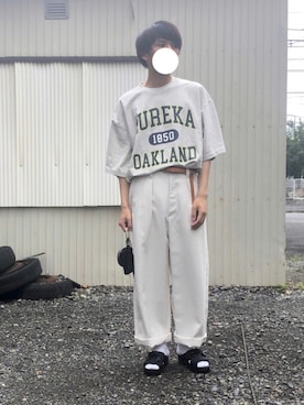 「Lui's（ルイス）のナローベルト（ベルト）」を使った、だらしさん（メンズ・165cm）の夏コーディネート