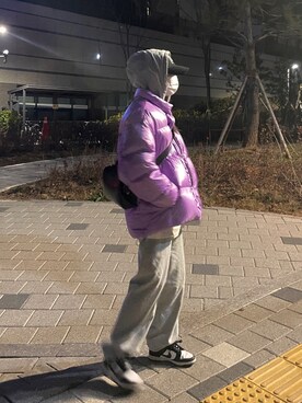 「XERO（ゼロ）のアイテム」を使った、qq.pickleさん（レディース・158cm）の冬コーディネート