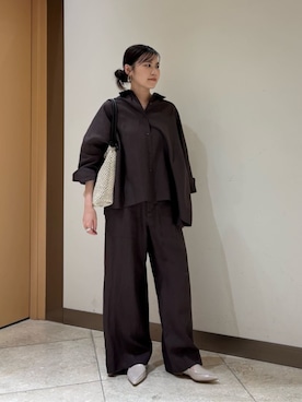 「marco masi（マルコマージ）のアイテム」を使った、山田　オデット エ オディール スタッフさん（レディース・158cm）の夏コーディネート