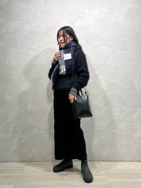 「パーソナルカラー_SPRING」｜山田　オデット エ オディール スタッフさん（レディース・158cm）の冬コーディネート