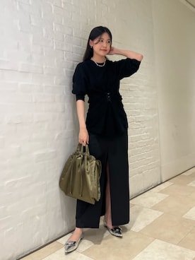 「HVISK（ヴィスク）のアイテム」を使った、山田　オデット エ オディール スタッフさん（レディース・158cm）の夏コーディネート