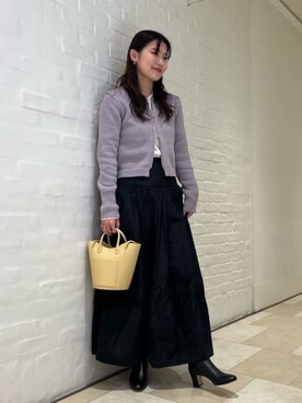 「パーソナルカラー_SPRING」｜山田　オデット エ オディール スタッフさん（レディース・158cm）の冬コーディネート