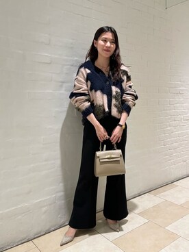「パーソナルカラー_SPRING」｜山田　オデット エ オディール スタッフさん（レディース・158cm）の冬コーディネート