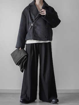 「アイテム（ピーコート）」を使った、翔【低身長コーデ】さん（メンズ・167cm）の冬コーディネート