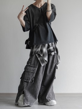 「厚底スニーカー」｜翔【低身長コーデ】さん（メンズ・167cm）の春コーディネート