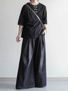 「ワイドデニム」｜翔【低身長コーデ】さん（メンズ・167cm）の春コーディネート