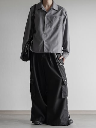 「ELLUV(エルブ)の【ELLUV/エルヴ】ファインドレープTRクロス ショート丈 2way レギュラー/オープンカラーシャツ(シャツ/ブラウス)」を使った、翔【低身長コーデ】さん(メンズ・167cm)の夏コーディネート
