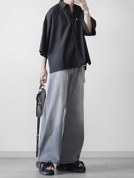「アイテム（サンダル）」を使った、翔【低身長コーデ】さん（メンズ・167cm・20代）の夏コーディネート