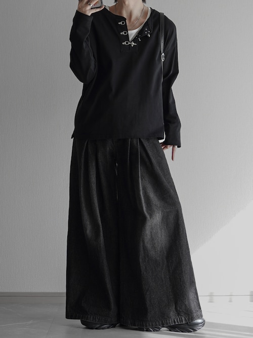 「ELLUV(エルブ)の【ELLUV/エルヴ】ファインコットン ファイヤーマンバックルヘンリーネックロンT(Tシャツ/カットソー)」を使った、翔【低身長コーデ】さん(メンズ・167cm)の秋コーディネート