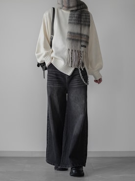 「アイテム（マフラー）」を使った、翔【低身長コーデ】さん（メンズ・167cm）の冬コーディネート