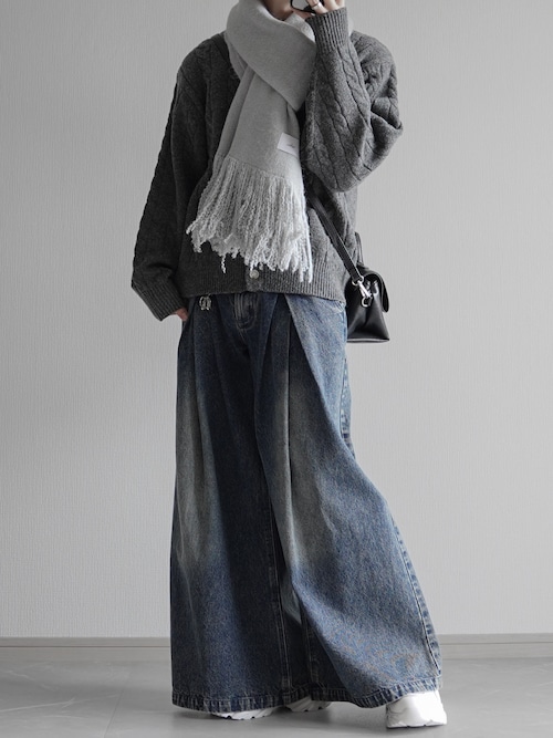 「welise(ウェライズ)の【welise/ウェライズ】-2026AW- ジェントルタッチウールブレンド ベーシックエレガンスニットマフラー(マフラー)」を使った、翔【低身長コーデ】さん(メンズ・167cm)の秋コーディネート