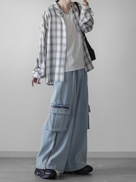 「アイテム（カーゴパンツ）」を使った、翔【低身長コーデ】さん（メンズ・167cm）の秋コーディネート