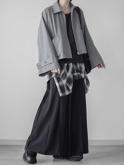 エルヴ ELLUV オーバーカフス ショートジップブルゾン ELLUV（エルブ）の「【ELLUV/エルヴ】オーバーカフス ショートジップ