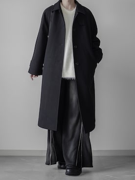 「アイテム（ステンカラーコート）」を使った、翔【低身長コーデ】さん（メンズ・167cm）の冬コーディネート