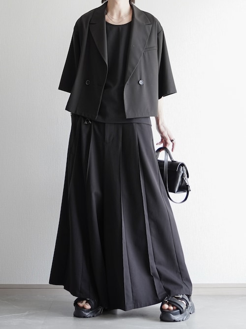 「ELLUV（エルブ）の【ELLUV/エルヴ】クリアジョーゼット ショート丈タンクトップ（Tシャツ/カットソー）」を使った、翔【低身長コーデ】さん（メンズ・167cm）の春コーディネート