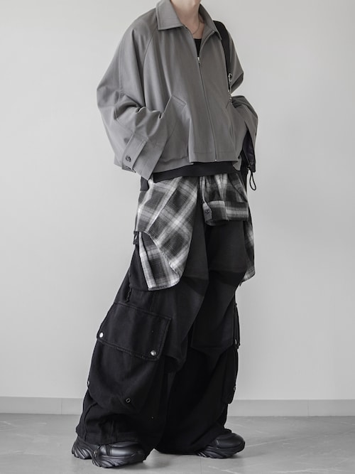 CHIKASHITSU PLUS HIGH】4 pocket dirty wash sweat cargo pants