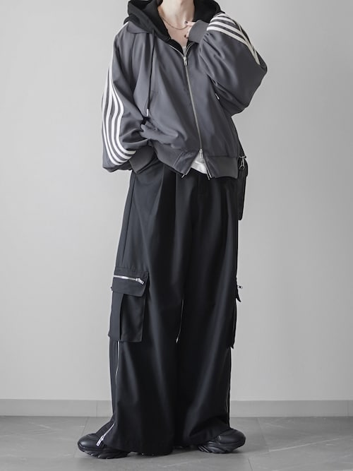 ELLUV/エルヴ】ヴィンテージフェード＆ダメージ加工 ショートジップ